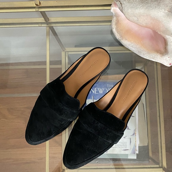 Rebecca Minkoff Mika Suede Mules Black - Picture 4 of 7